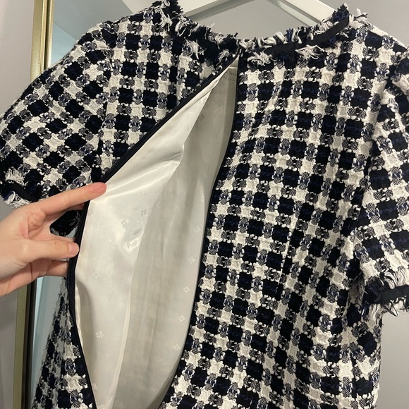 Kate spade tinsel checkered tweed dress size 10 - Picture 5 of 13